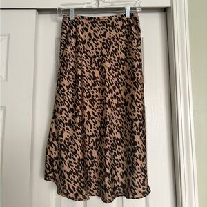 Cheetah Print Midi Skirt